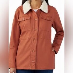Hang Ten Women's Copper Utility Jacket with Plush Collar